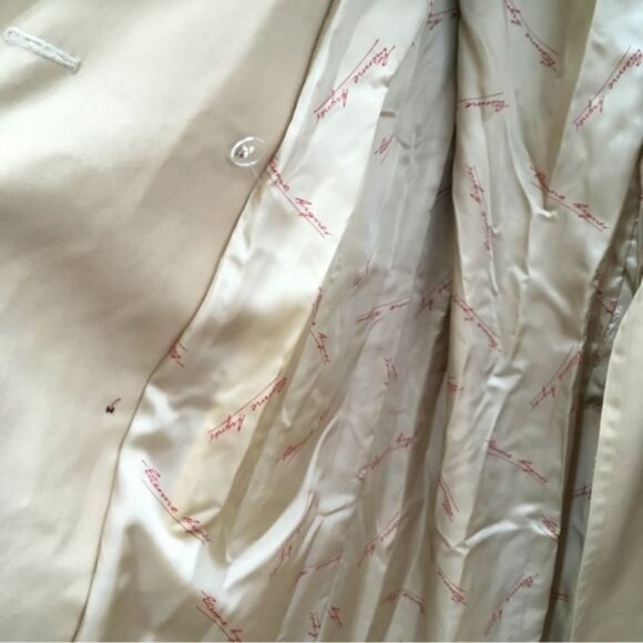 VINTAGE ÉTIENNE AIGNER EQUESTRIAN MAXI TRENCH COAT IN TAN - Picture 15 of 16